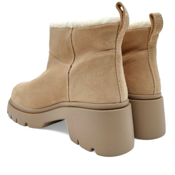 Steve Madden Women's Size 8 Sand Hatcher Sherpa Lined Block Heel Ankle Booties - Picture 9 of 12